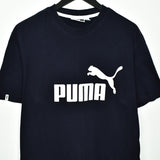 Vintage Puma t-shirt top blouse tee in navy blue