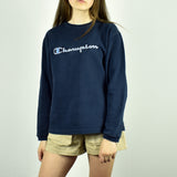 Vintage Champion sweatshirt hoodie jumper sweater pullover in navy blue