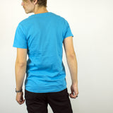 Vintage Reebok t-shirt top blouse tee in cyan