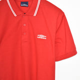 Vintage Umbro polo shirt tee blouse top in red and white