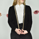 Cute fuzzy Vero Moda blazer cardigan jumper sweater top pullover in black