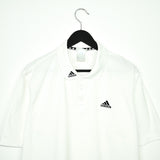 Vintage Adidas polo shirt tee blouse top in white