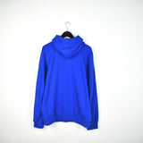 Vintage Adidas hoodie pullover sweatshirt windbreaker fleece track jacket in bright blue