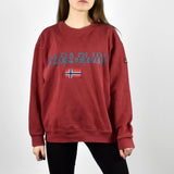 Vintage Napapijri sweatshirt jumper sweater pullover hoodie in red