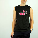 Vintage Puma sleeveless shirt top blouse tee in black
