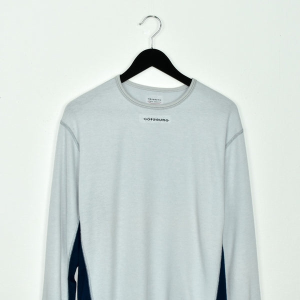 Vintage Gotzburg thin material longsleeve tee pullover sweatshirt in sky blue/grey