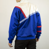 Vintage Umbro tracksuit track jacket fleece windbreaker in navy blue, white and red