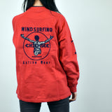 Vintage Chiemsee sweatshirt jumper sweater pullover hoodie in red