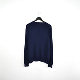 Vintage Ralph Lauren polo V neck sweater thin material longsleeve tee pullover sweatshirt in dark blue