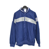 Vintage Adidas windbreaker zip up tracksuit track jacket trackie sweater jumper sweatshirt pullover long sleeve in blue and greg
