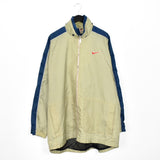 Vintage Nike zip up windbreaker tracksuit track jacket trackie sweater jumper sweatshirt pullover long sleeve in green and blue