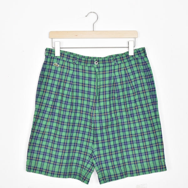 Vintage Lacoste casual shorts pants bottoms trousers in green and blue