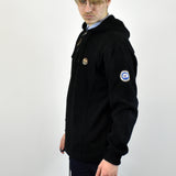 Vintage Napapijri half zip hoodie jumper sweater pullover sweatshirt in black