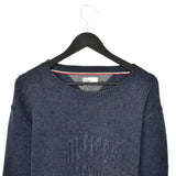 Vintage Hilfiger Denim sweatshirt jumper long sleeve tee pullover in dark blue