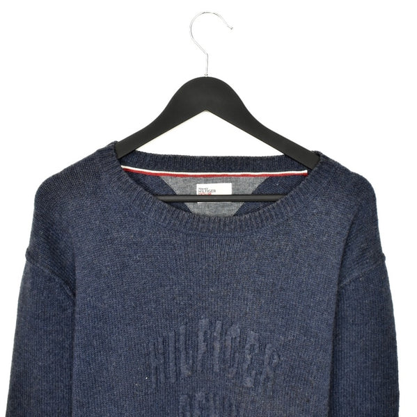 Vintage Hilfiger Denim sweatshirt jumper long sleeve tee pullover in dark blue